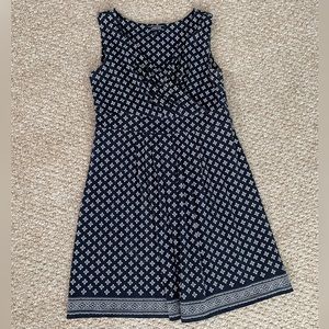 Lands’ End Modal Jersey Sleeveless Dress Large Petite - Navy/White